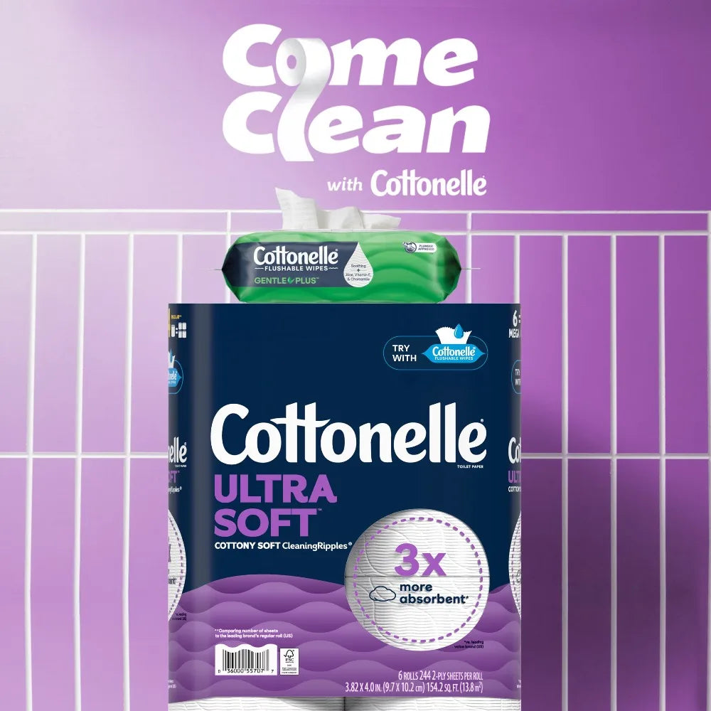 Paraben-Free Gentle Clean Wipes | Hypoallergenic Dermatologist-Tested Wipes .Flushable Wet Wipes, .