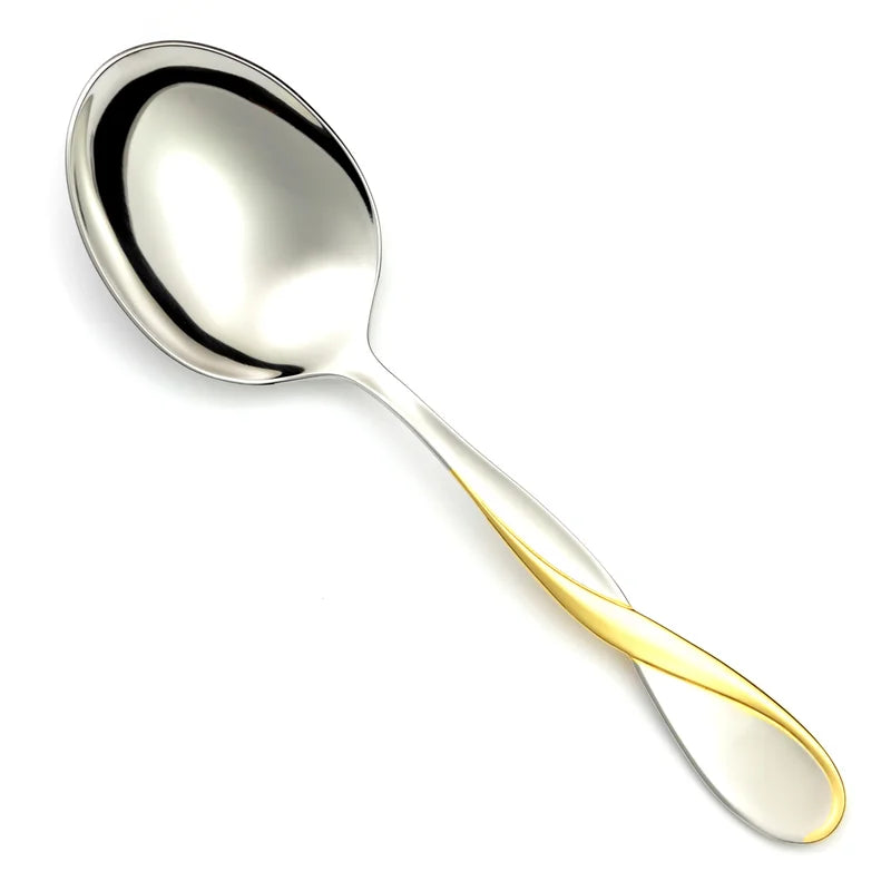 GOLDEN AQUARIUS Stainless Gold Accent Silverware .