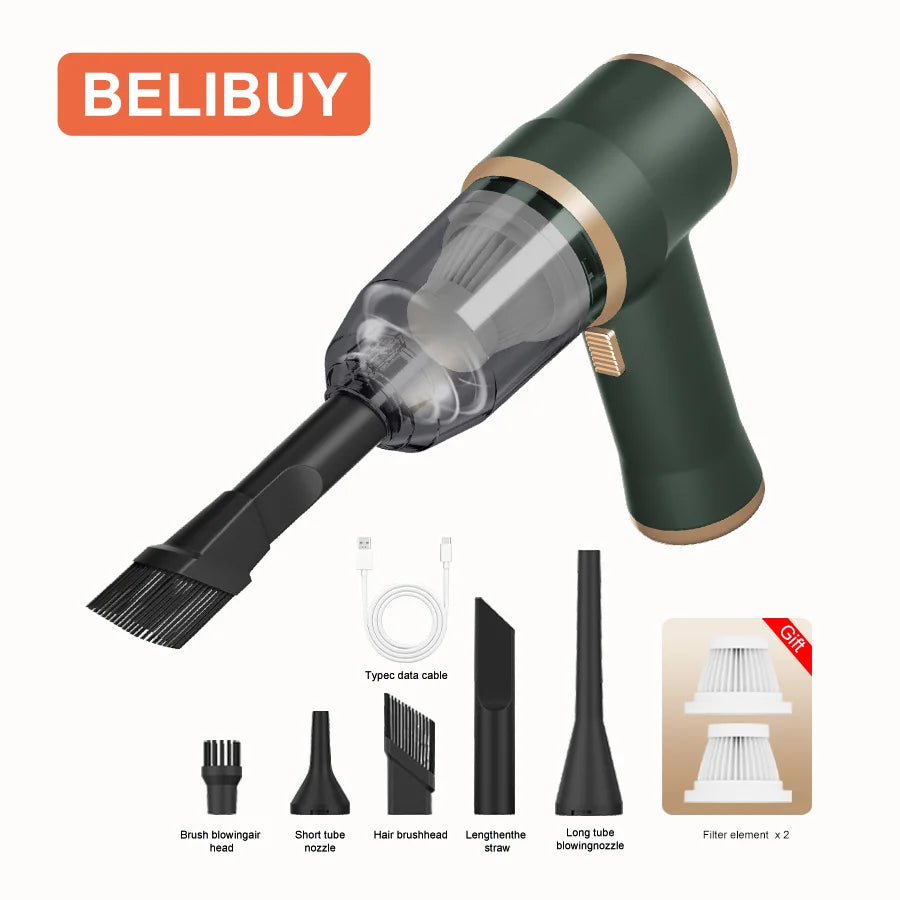 Wireless Car Vacuum Cleaner for Cleaning Bedroom Carpets.