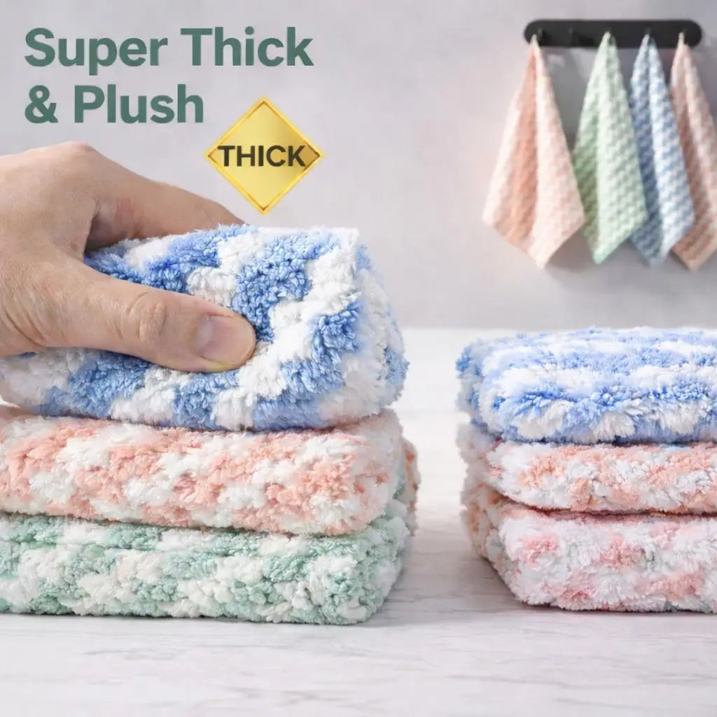 30-pack Non-stick, Sewage-resistant, Corrugated Microfiber Kitchen Cloths