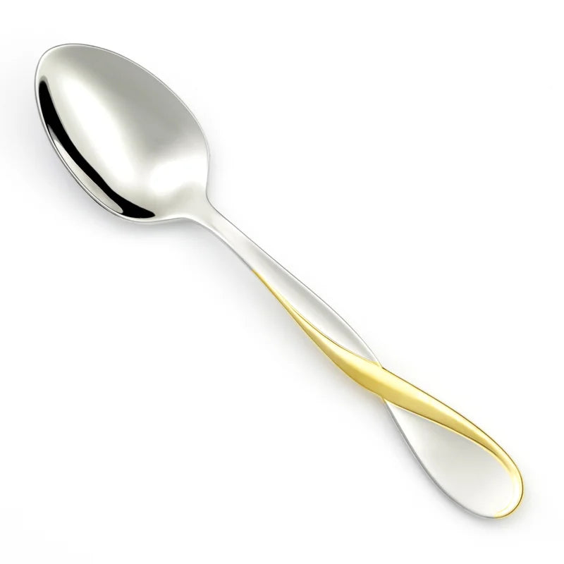 GOLDEN AQUARIUS Stainless Gold Accent Silverware .