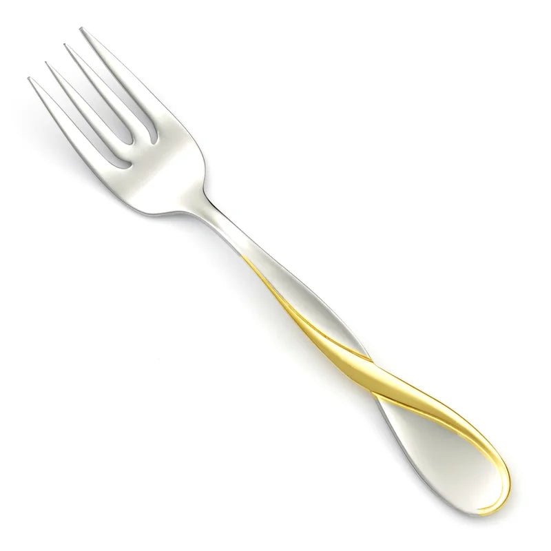 GOLDEN AQUARIUS Stainless Gold Accent Silverware .