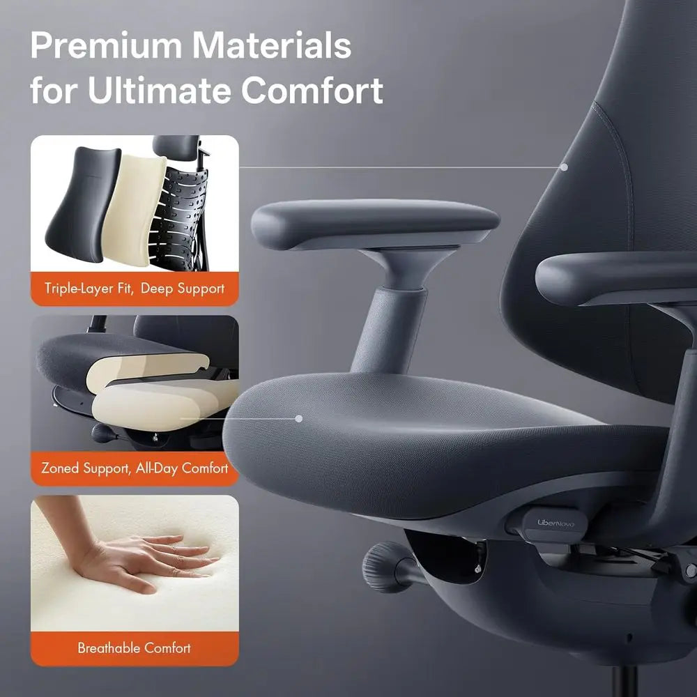 Ergonomic Office Chair with Adaptive Lumbar Support,