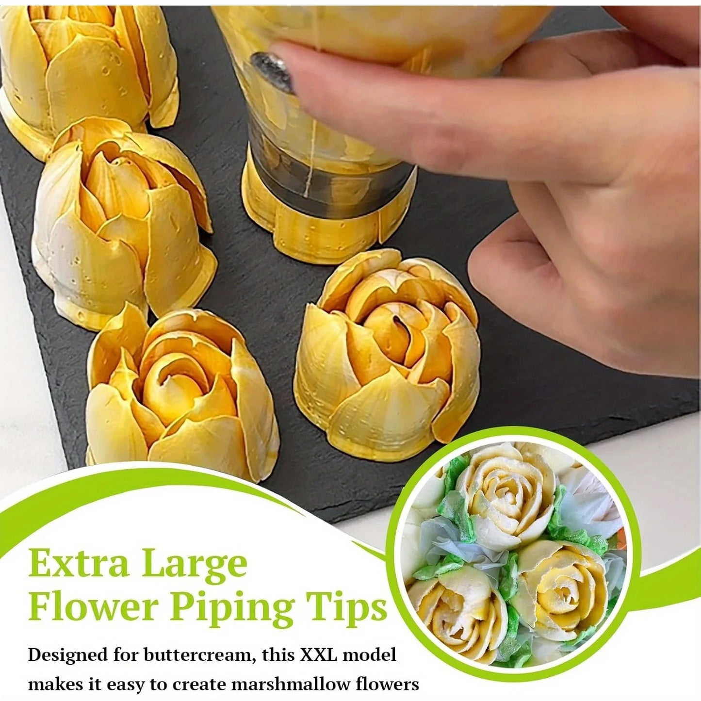 Extra Large  Piping Tip Stainless Steel Flower Piping Tips Rose Floral