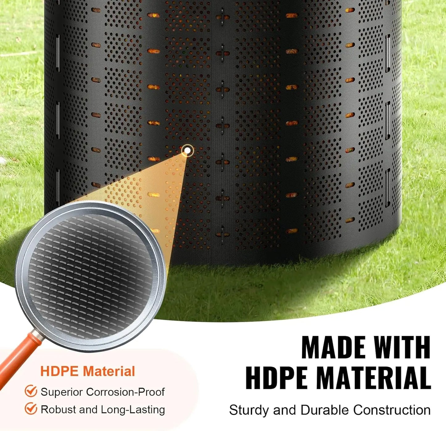 220 Gallon Compost Bin, Outdoor Expandable Composter