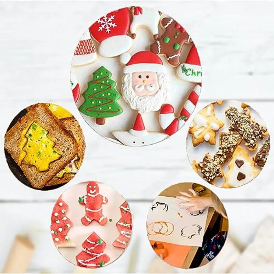 Large Christmas Cookie Cutters 1 Pieces 3.2'' Holiday Shapes for Gingerbread Man Christmas Tree Snowflake Snowman