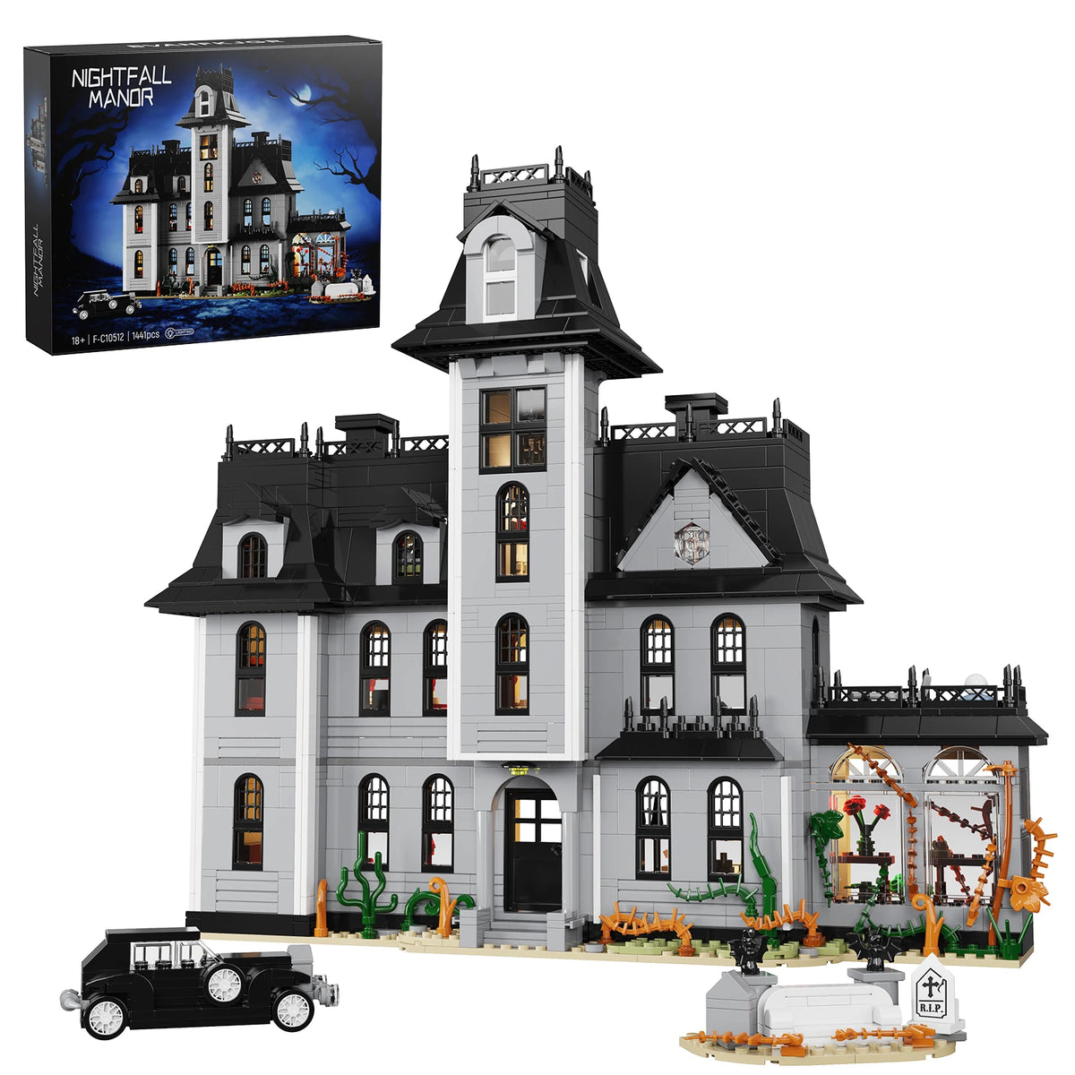 Gothic House Building Blocks Set Nightfall Manor Architecture Bricks Creative.