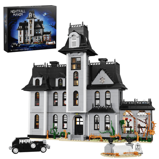 Gothic House Building Blocks Set Nightfall Manor Architecture Bricks Creative.