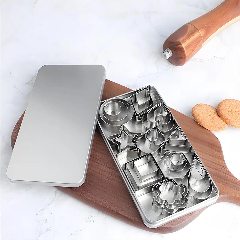 Stainless Steel Cookie Cutters, 13 Shapes