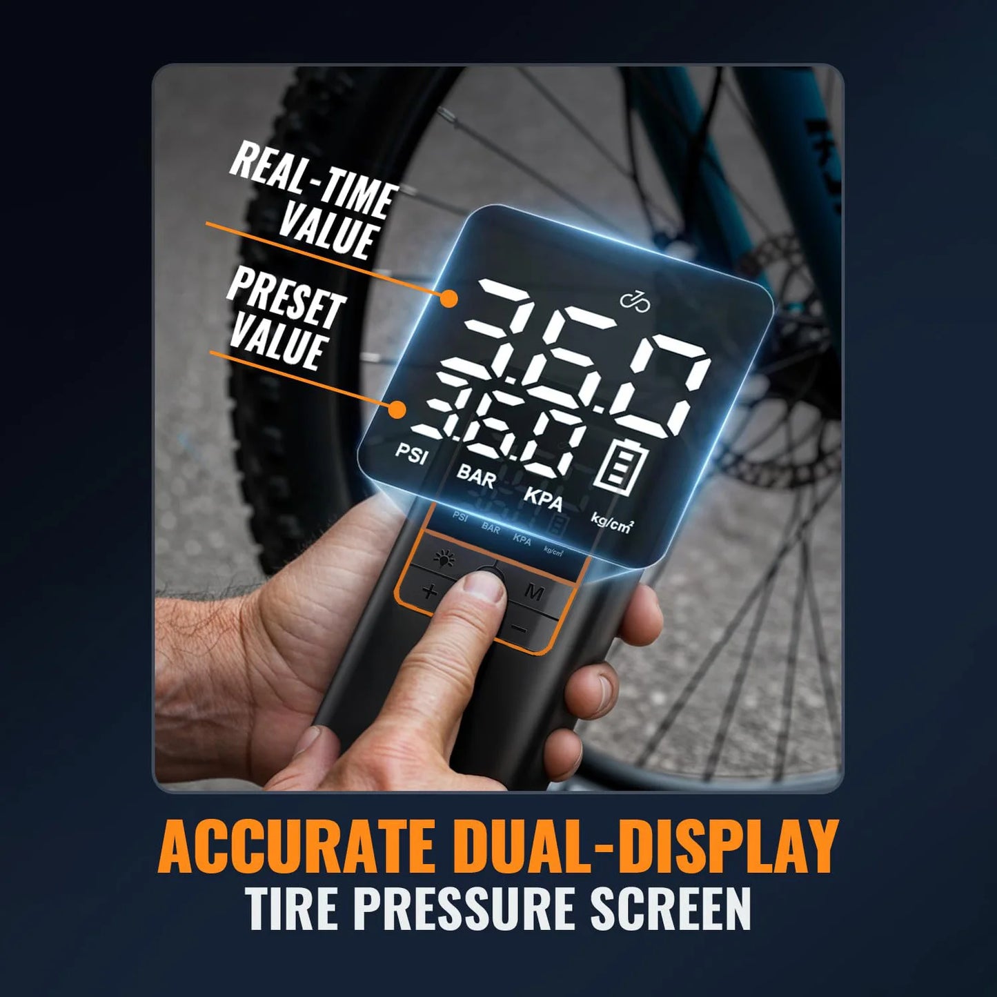 Tire Inflator Portable Air Compressor- 150PSI & 20000mAh . with Digital Tire Pressure Gauge