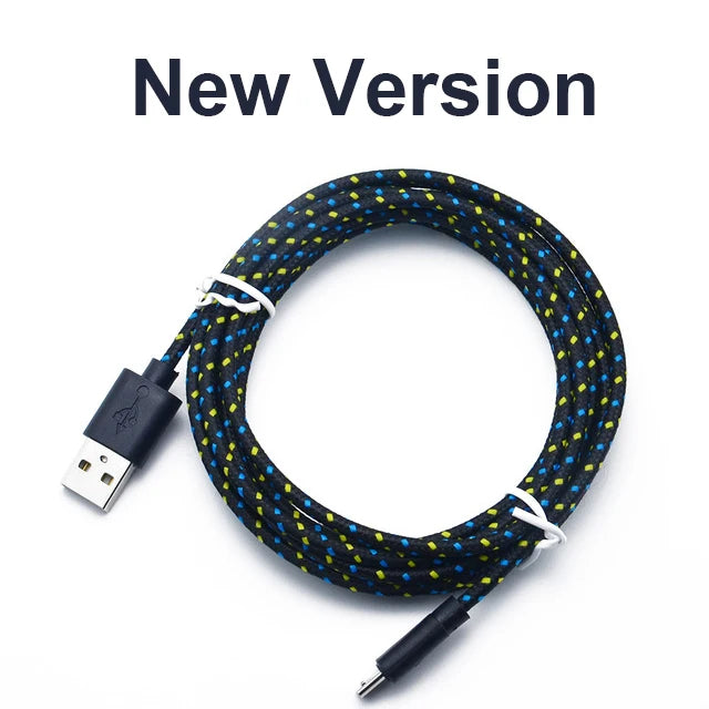 2.0A Nylon Micro USB Cable Fast Charging Wire For Samsung Xiaomi Data Cable Mobile Phone Fast USB Charger Cable Android Cord