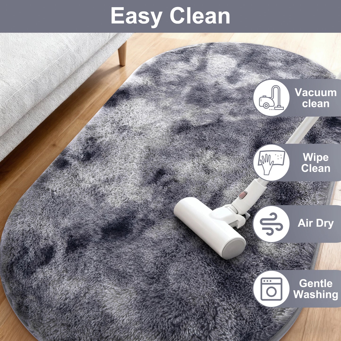 Fluffy Oval Rug Carpets . Warm Floor Mat Doormat Salon Pile Rug 80*160cm Plush Rug
