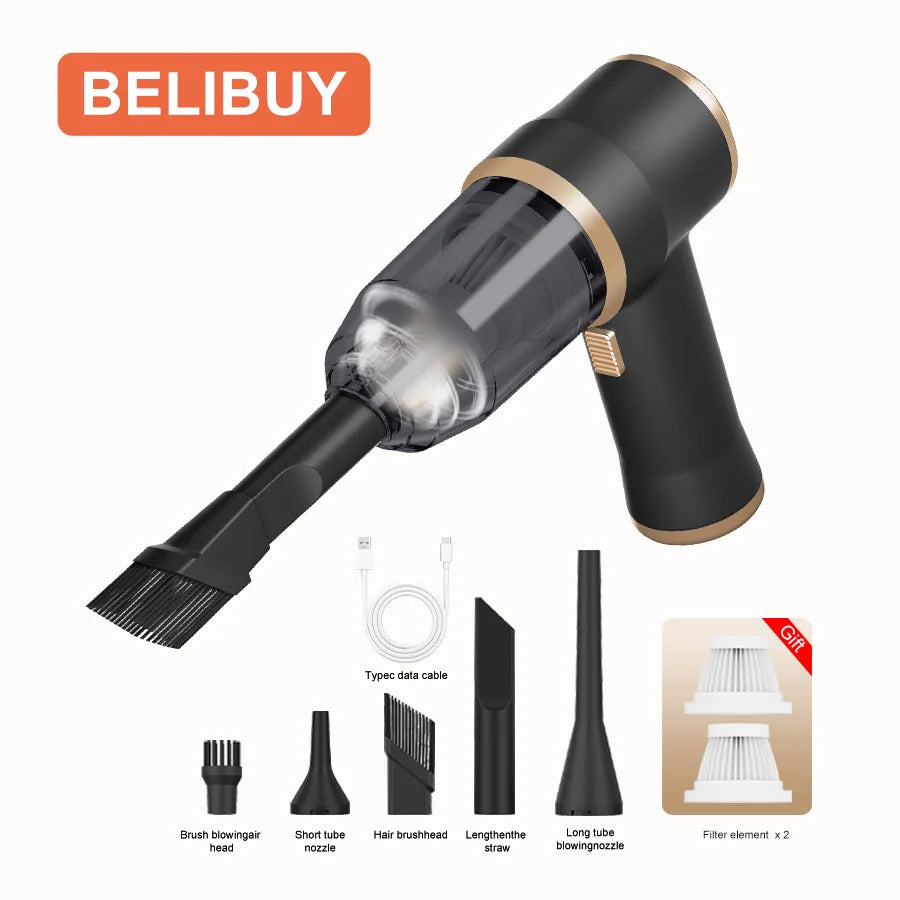 Wireless Car Vacuum Cleaner for Cleaning Bedroom Carpets.