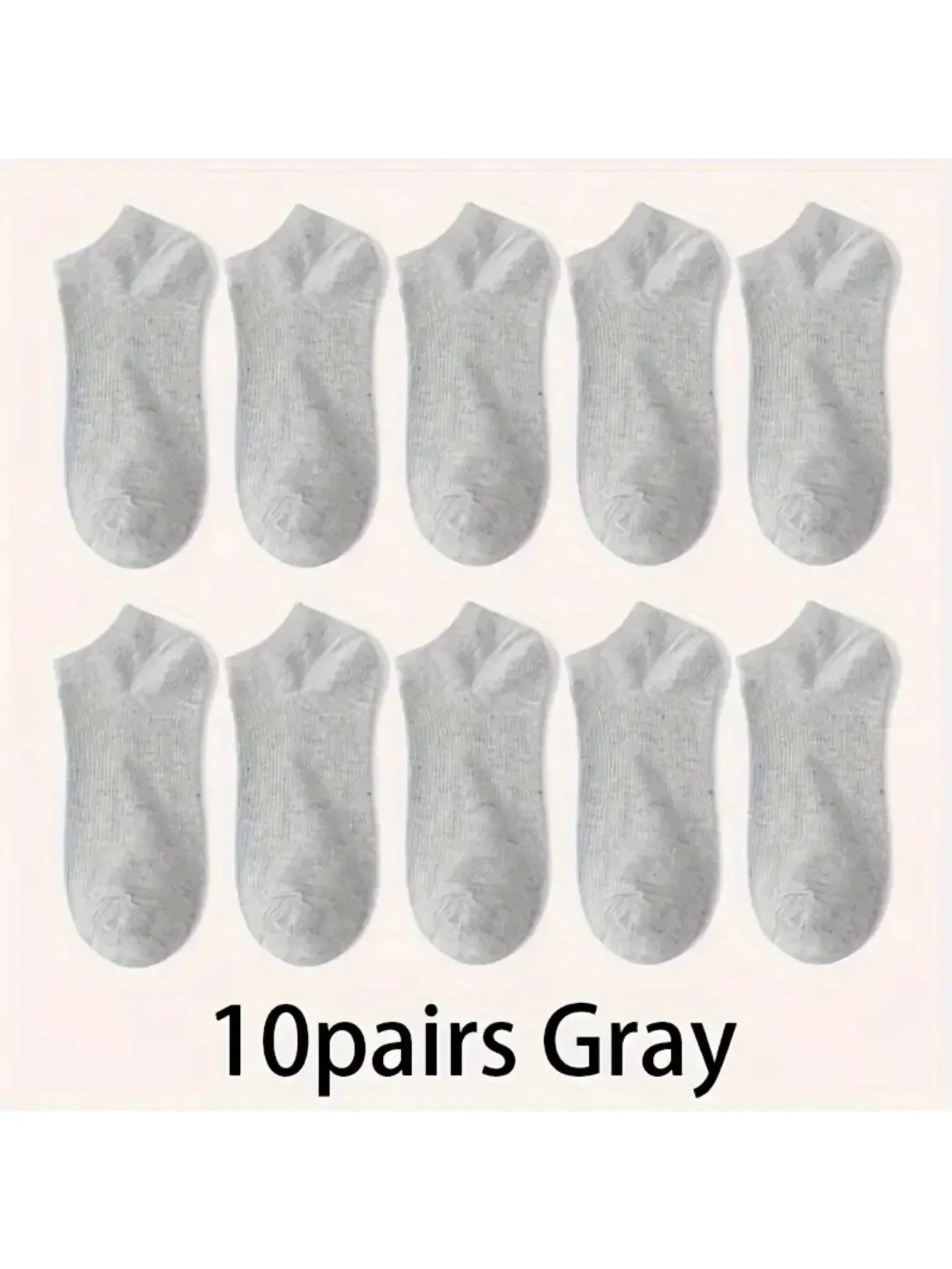 5/10-Pack Unisex Comfort-Fit Ankle Socks , Breathable & Lightweight -