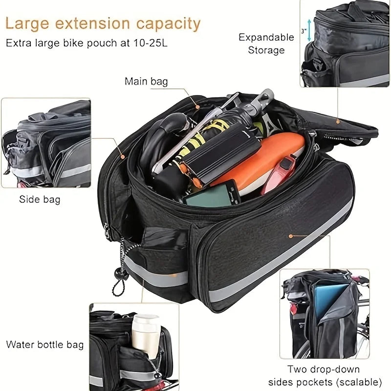Bicycle Bag Mountain Bike Bicycle Rack Bag Trunk .