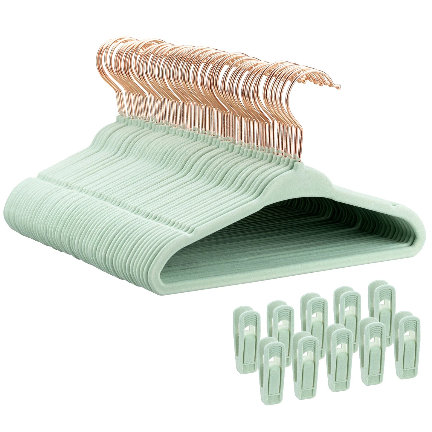 Baby Velvet Hangers 30/50 Pack - 11 Inch Premium Felt Non Slip Kids Hanger for Infant & Toddler Clothes.