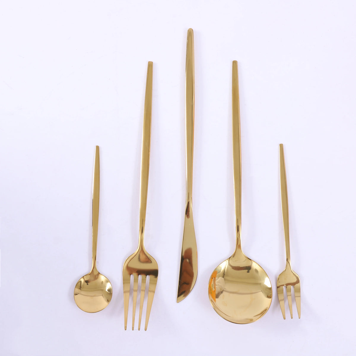 90Pcs Gold Stainless Steel Silverware - Heavy Duty Cutlery, 420 Stainless Steel Tableware Set .