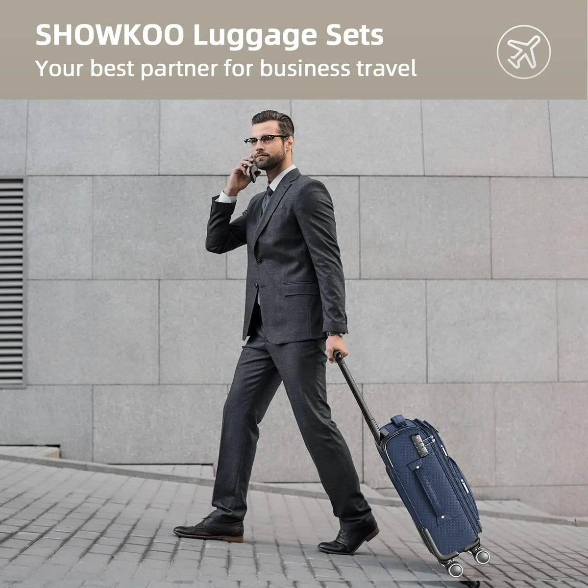 Luggage Sets 3 Piece Softside Expandable Durable Suitcase Sets |.