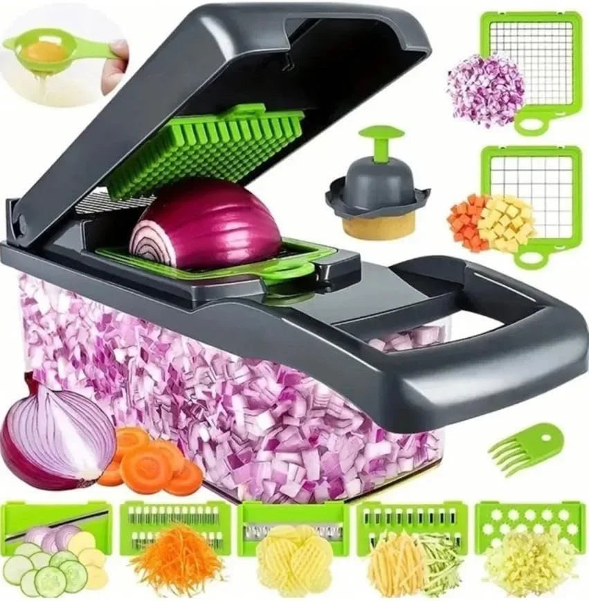 Multifunctional Vegetable Chopper 14/16 in 1 Food Slicer Dicer Grater with Handle.