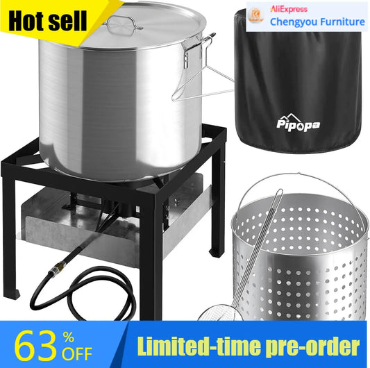 Outdoor Crawfish Boiler Seafood Boil Kit Includes Crab Pot