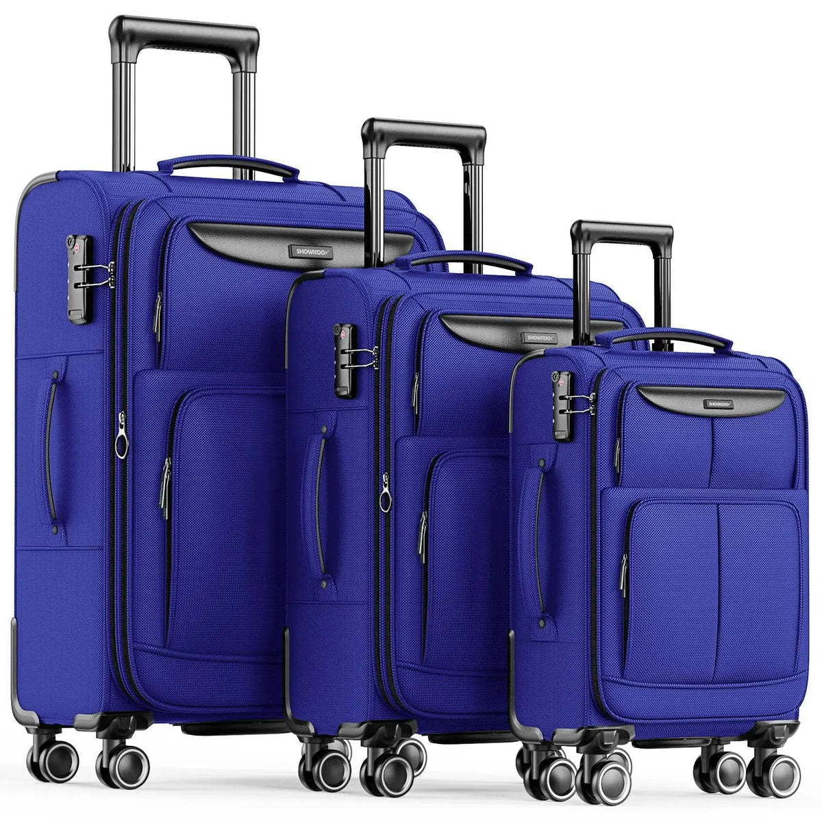 Luggage Sets 3 Piece Softside Expandable Durable Suitcase Sets |.