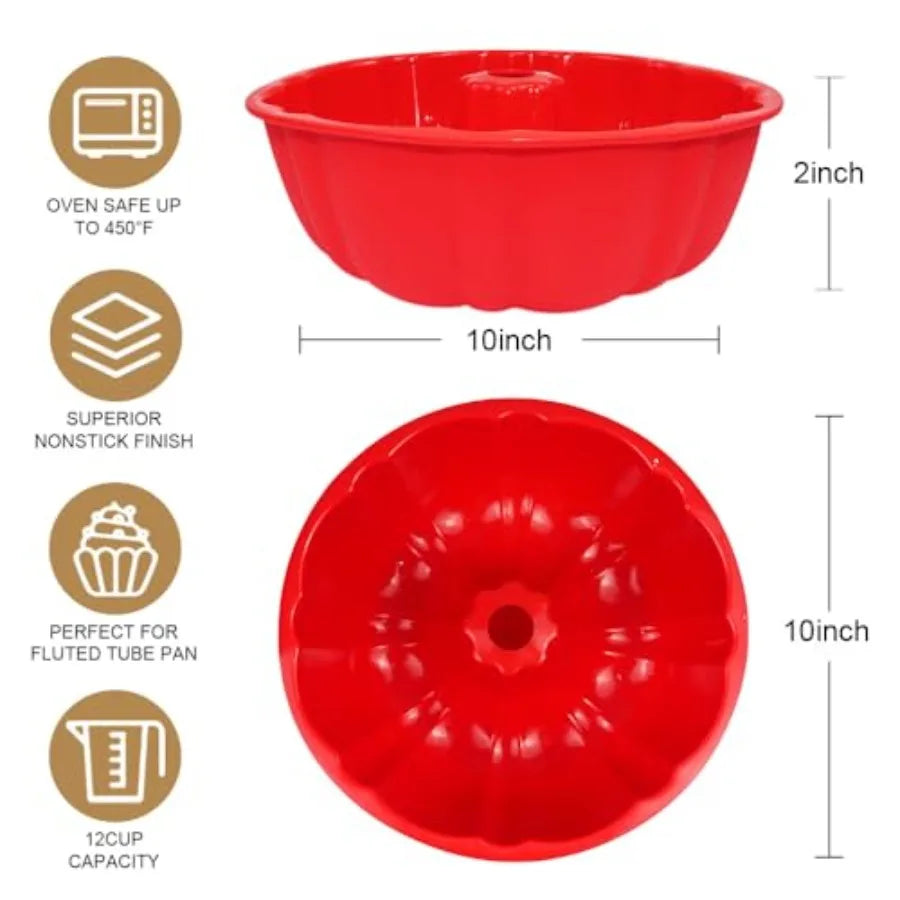 10 inch Silicone Bundt Cake Pan