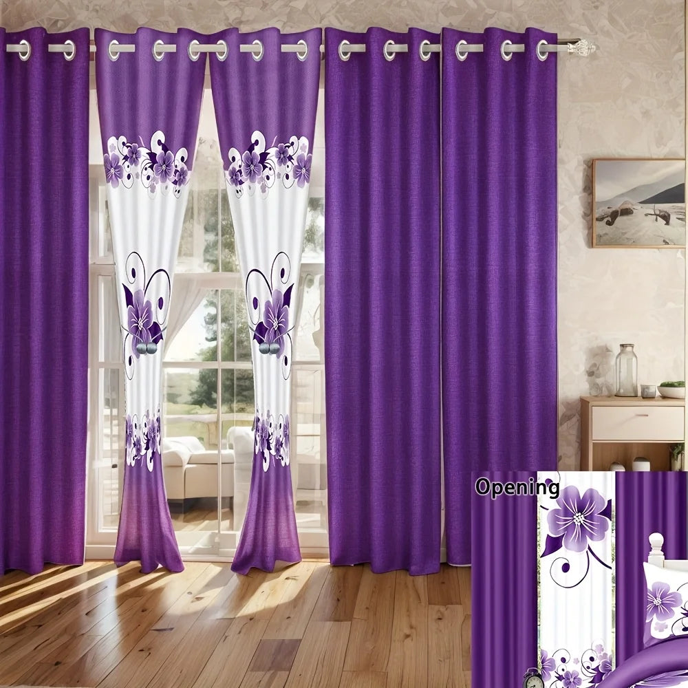 9pcs In A Bag Thick Touch Bed Cover Curtain Set, Upgraded Luxury Bedspread Set, Bamboo Microfiber All Season Bedding-Set for Hom