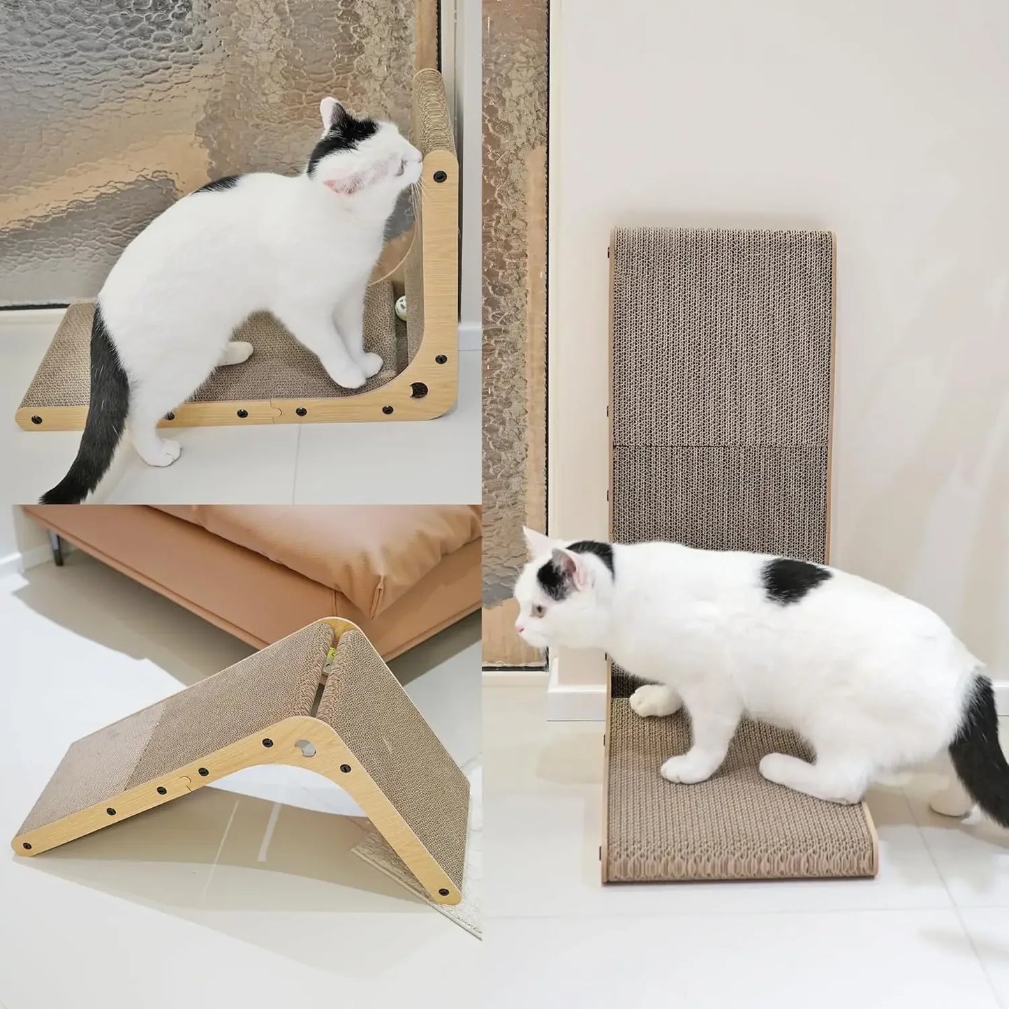 2pcs/6pcs L Shape Cat Scratching Post, 23.6 Inch Indoor.