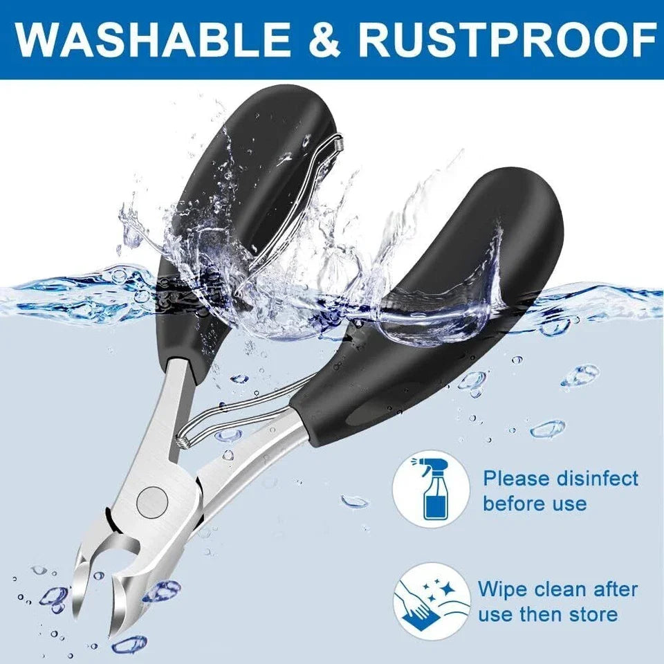 Professional Sharp Curved Blade Toe Nail Clippers For Thick Ingrown Toenails.