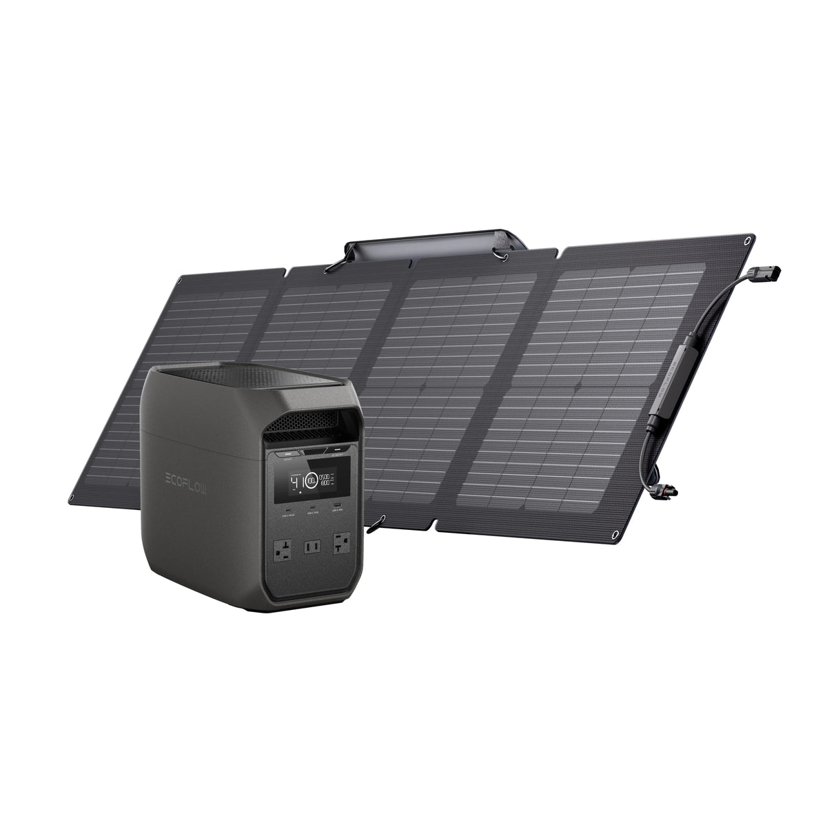 ECOFLOW Solar Generator DELTA 3 Classical Dark 1000, 1024Wh LiFePO4 Battery Portable Power Station, 1800W AC/100W USB-