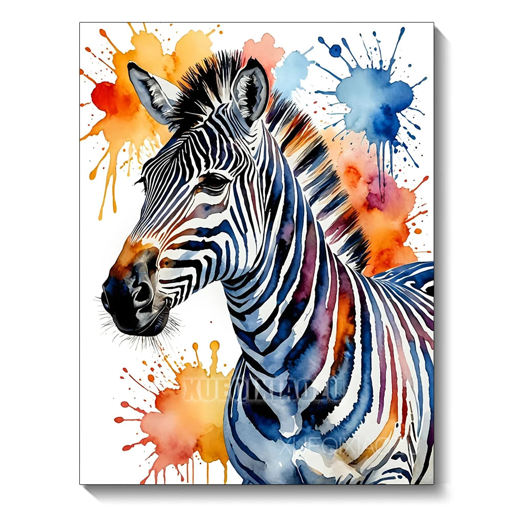 Watercolor Animal Series Diamond Painting Decoration Diy Full Rhinestone Eagle Raccoon Mosaic Cross Stitch Kit Gift