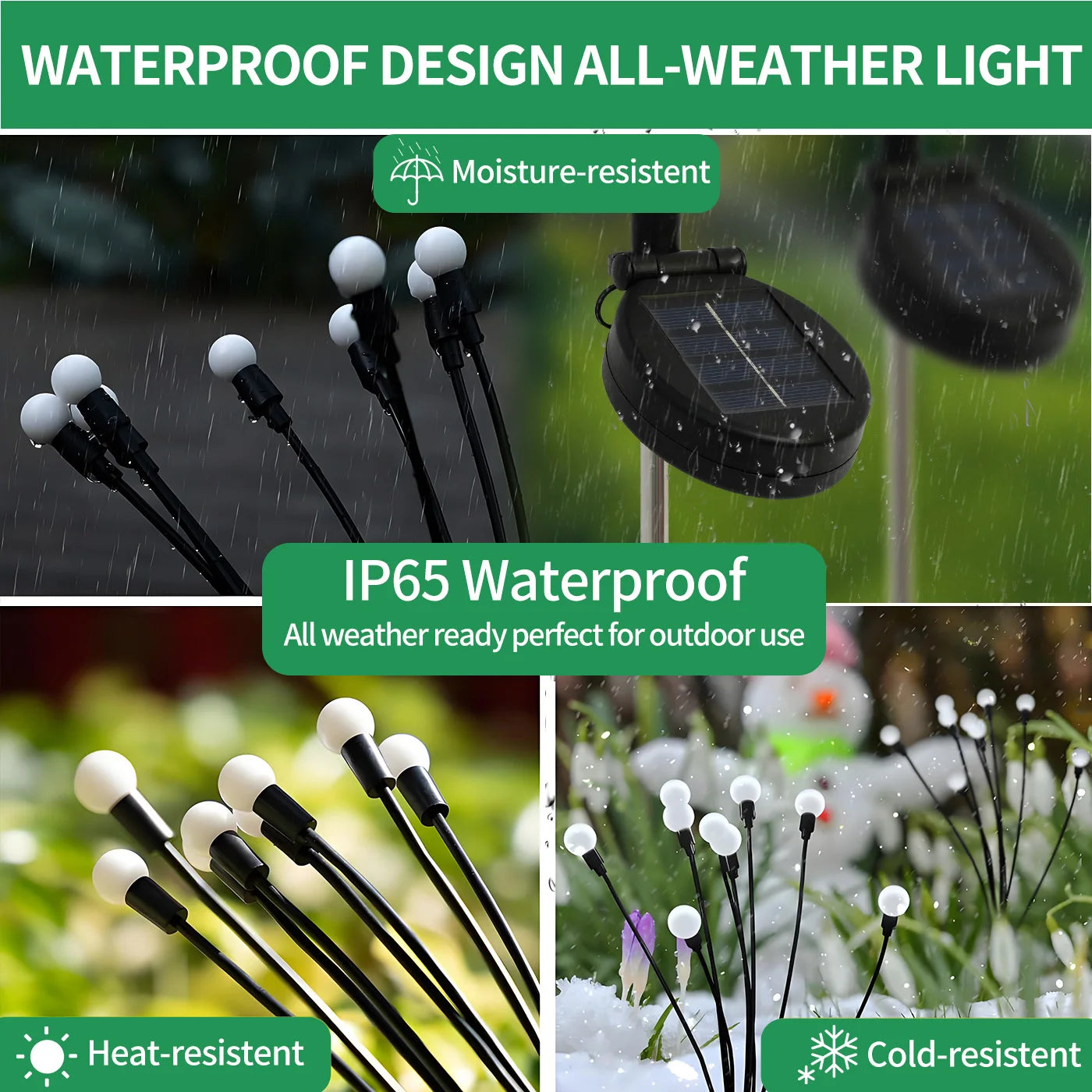 8-Head Waterproof Solar Firefly Lights LED Solar Outdoor Decorative Garden Lights