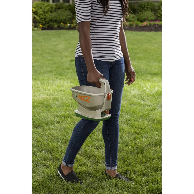Plastic Wizz Handheld Spreader: Holds 2,500 sq.ft., for Seed, Fertilizer & Ice Melt