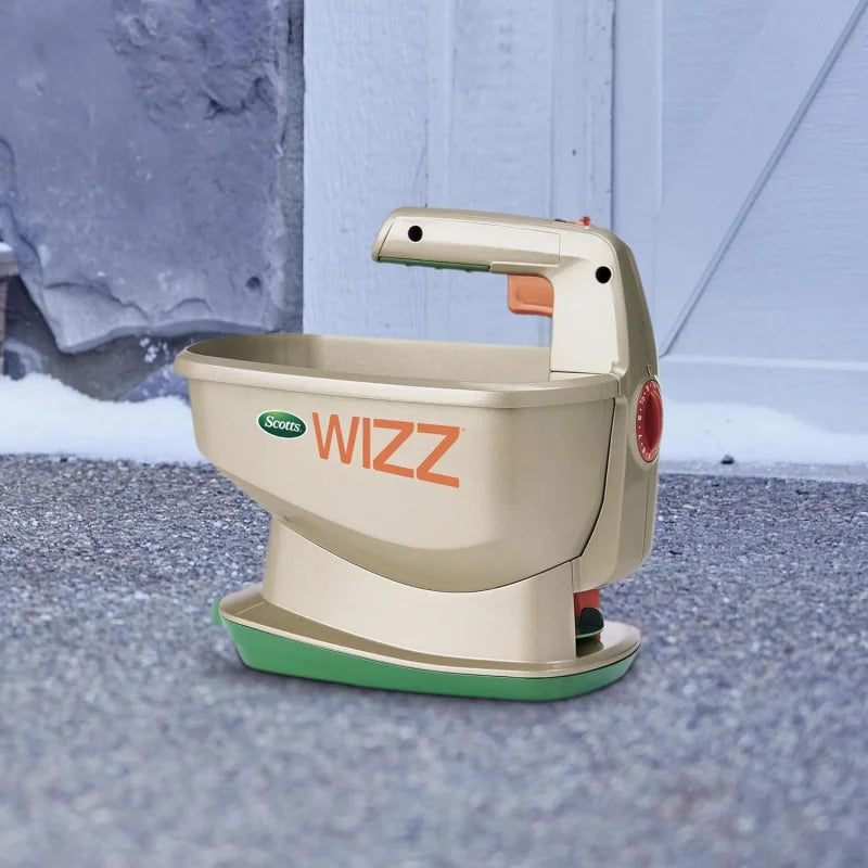 Plastic Wizz Handheld Spreader: Holds 2,500 sq.ft., for Seed, Fertilizer & Ice Melt