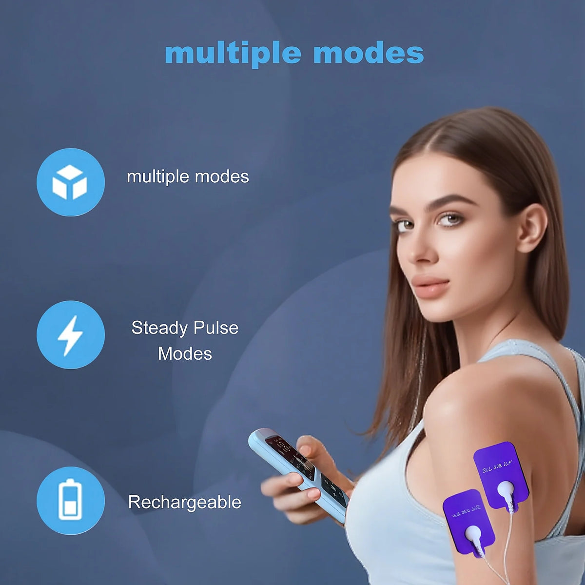 Muscle Stimulator Relieves Body Fatigue, Back Pain, Neck Pain, Carpal Tunnel Syndrome Pain, Arthritis And Foot Pain,.