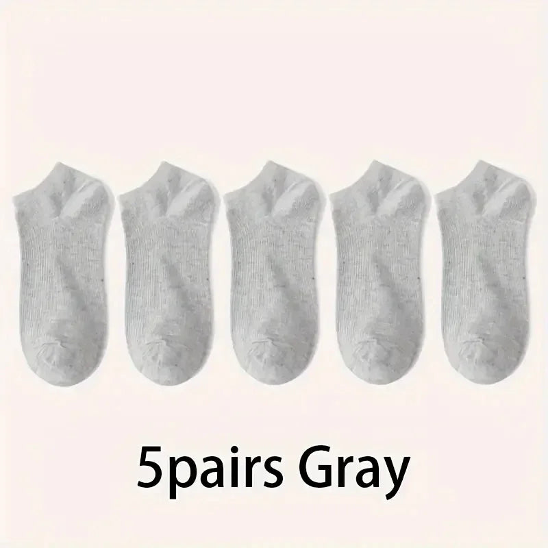 5/10-Pack Unisex Comfort-Fit Ankle Socks , Breathable & Lightweight -