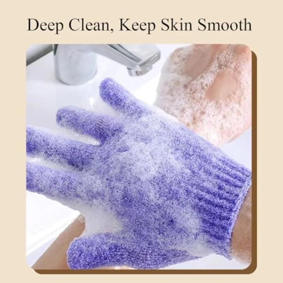 2 PCS Exfoliating Glove, Scrub Gloves Exfoliating, loofah, .