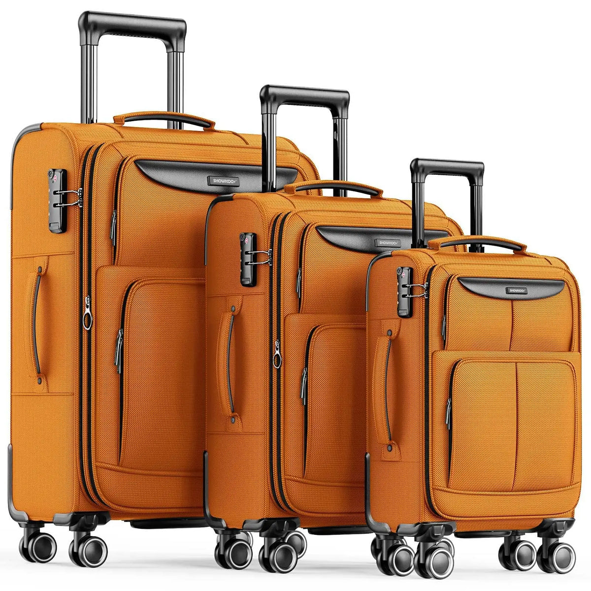 Luggage Sets 3 Piece Softside Expandable Durable Suitcase Sets |.