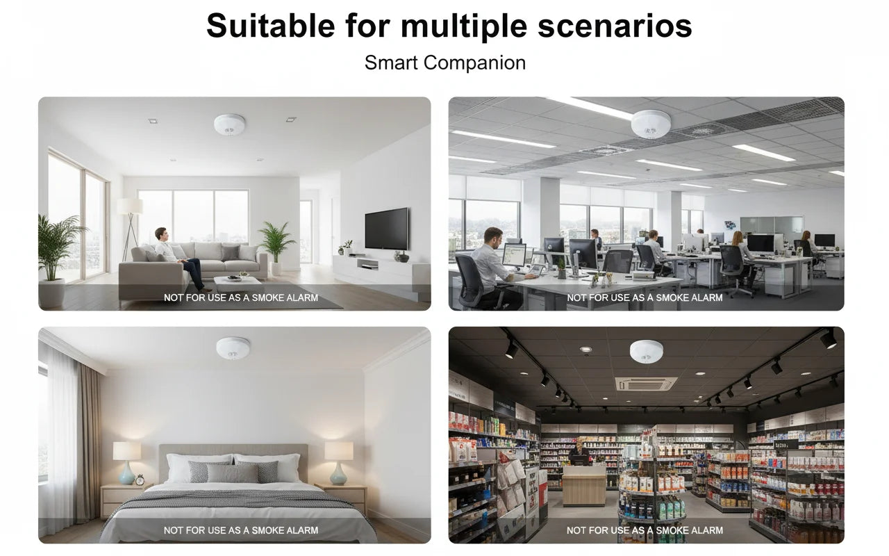 Mini Security Camera 1080P HD, WiFi Remote View, Motion Detection & Recording, Ceiling-Mounted