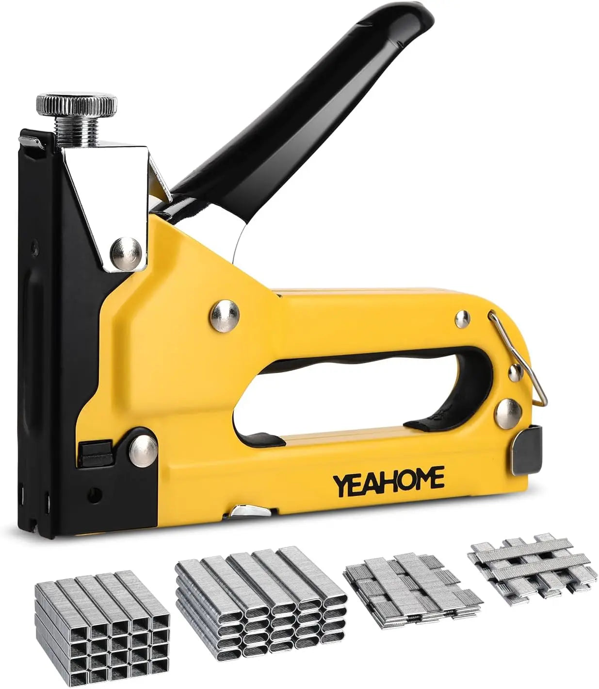 Heavy Duty Upholstery Staple Gun, 4-in-1 Manual Stapler with 4000 Staples, .