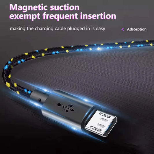 2.0A Nylon Micro USB Cable Fast Charging Wire For Samsung Xiaomi Data Cable Mobile Phone Fast USB Charger Cable Android Cord