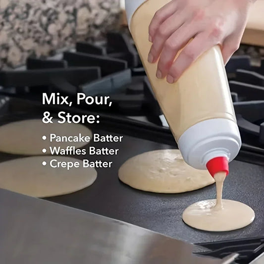 Pancake Batter Bottle Battler Mixer With Blender Ball Wire Whisk