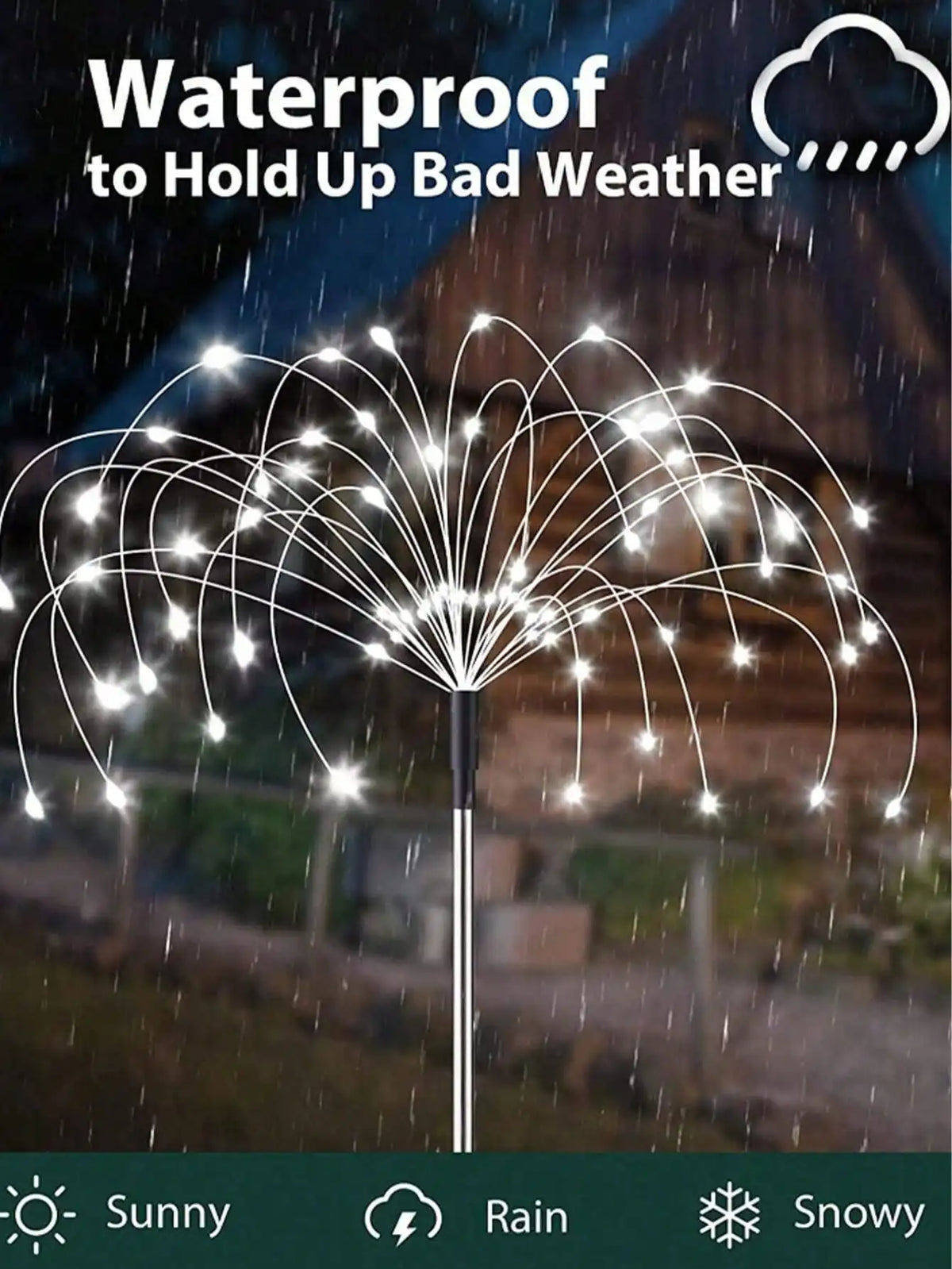 Solar Firework Lights Outdoor 2 Pack, 120LED Solar Starburst Garden Lights .