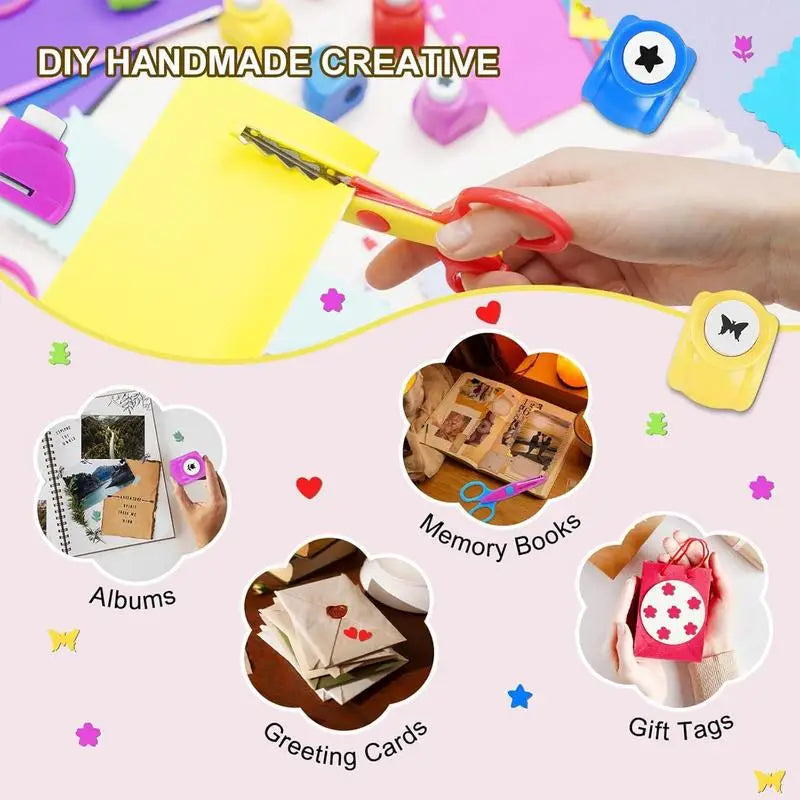 Punches For Paper Crafts 3D Crafting Punch Kit Educational Embossing Machine Lightweight Scrapbook Paper.