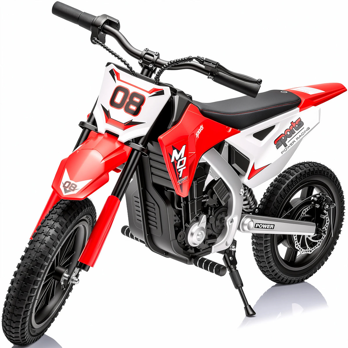 24V Kids Electric Dirt Bike, Powerful Motor 14MPH Ride‑on Motorcycle for Kids, 3‑Speed Adjustable with Disc Brake & Shock Absorption,