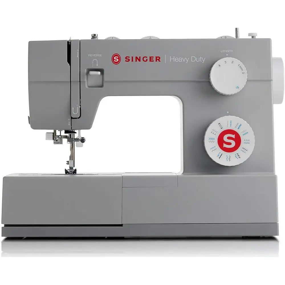 Powerful High-Speed Sewing Machine with 97 Stitches, Metal Frame, 1-Step Buttonhole, LED Light, Grey