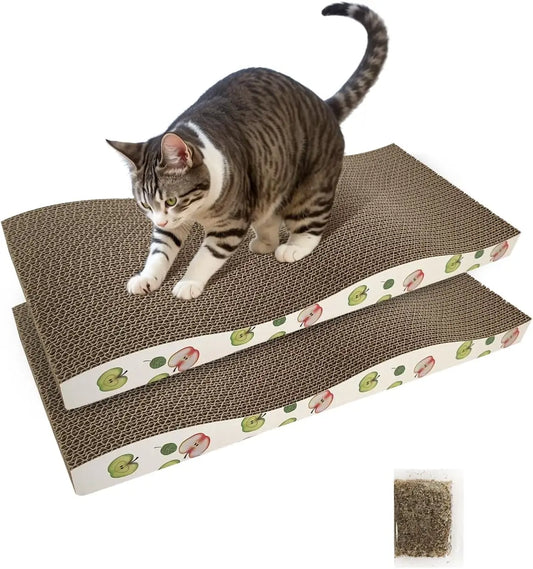 Cat Scratching Board, 2-Pack Corrugated Cat Scratcher