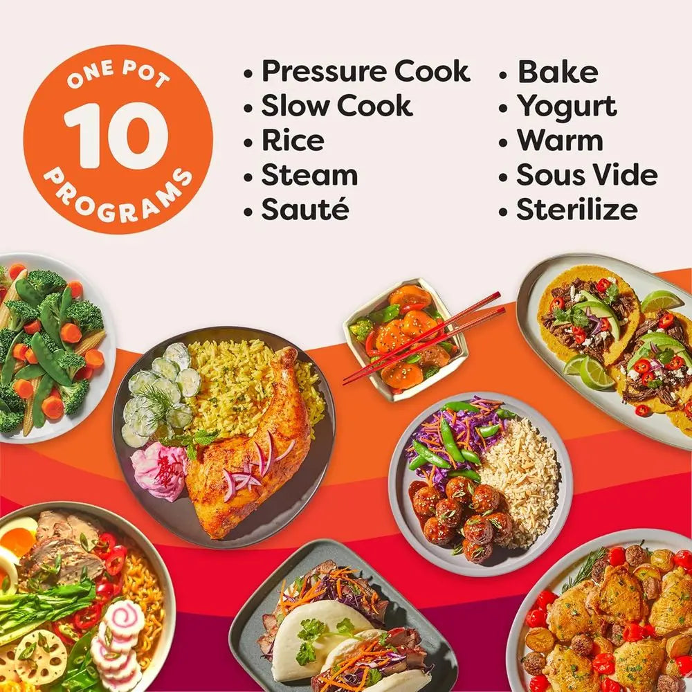 6-Quart 10-in-1 Multi-Functional Cooker: with 800+ Recipe