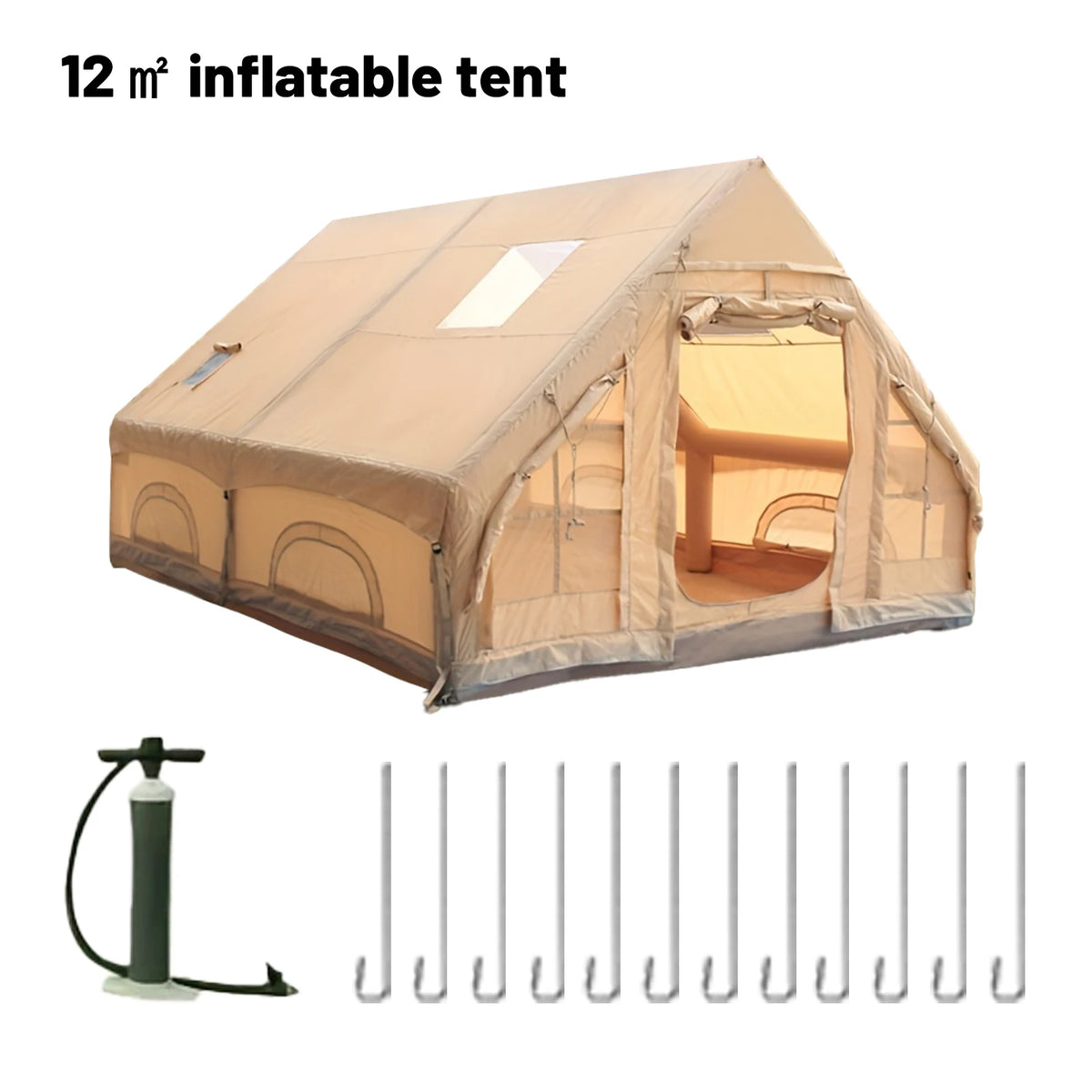 Inflatable Tents For Adult Camping, Luxury Camping Tents, Inflatable Tents With Stove Plug, 4/6/8 Person Family .