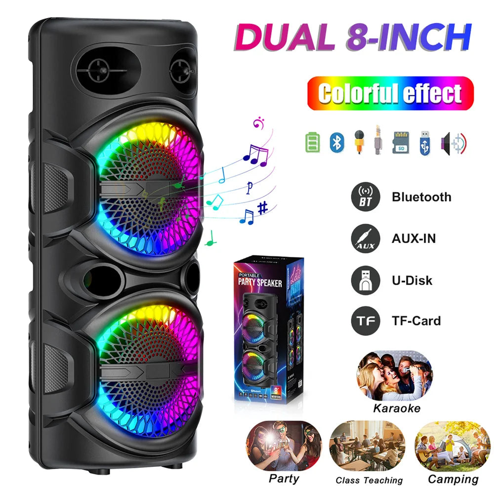 3000W Portable Bluetooth Speaker Sub Woofer Heavy Bass Sound System Party.